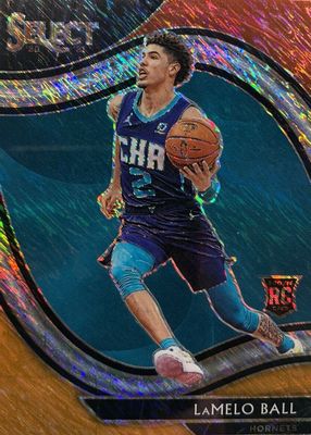 2020 Select #298 Courtside Red White Orange Shimmer