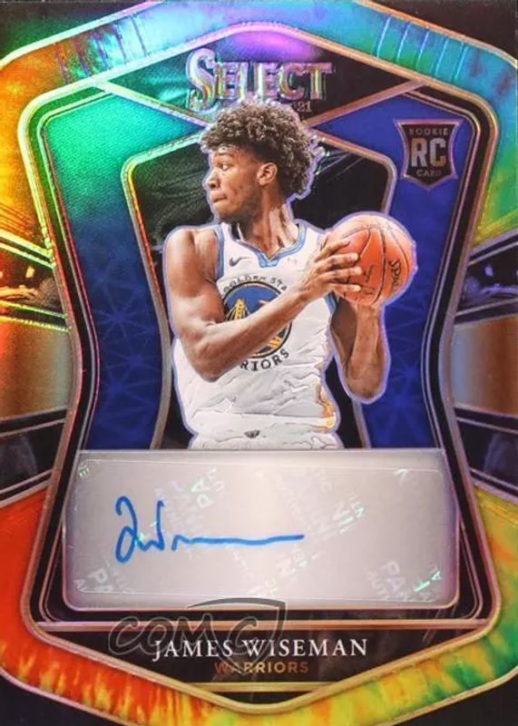 James Wiseman 2020 Select #RS-WIS Rookie Signatures - Tie-Dye /25 Rookie BGS 9.5