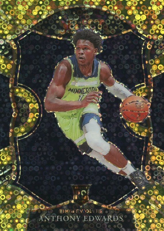 Anthony Edwards 2020 Select #61 Concourse Gold Disco /10 Rookie PSA 10