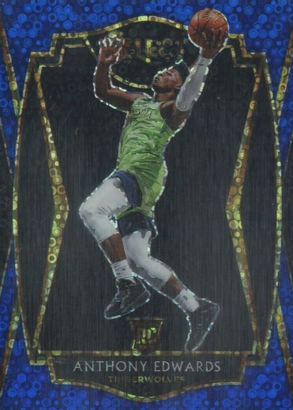 Anthony Edwards 2020 Select #169 Premier Level Blue Disco /25 Rookie SGC 10