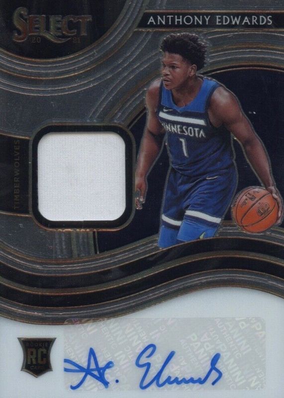 Anthony Edwards 2020 Select #RJA-EDW Rookie Jersey Autographs /199 RAW
