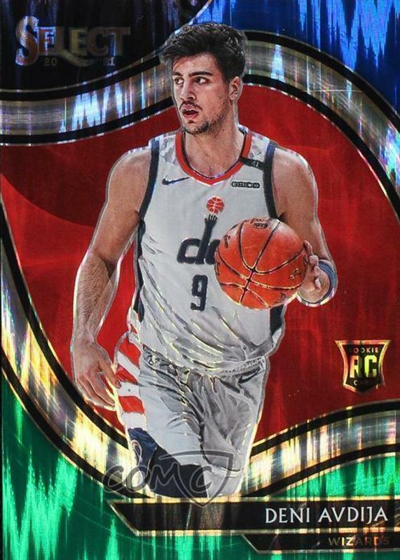 Deni Avdija 2020 Select #292 Courtside Blue White Green Flash /10 Rookie SGC 10