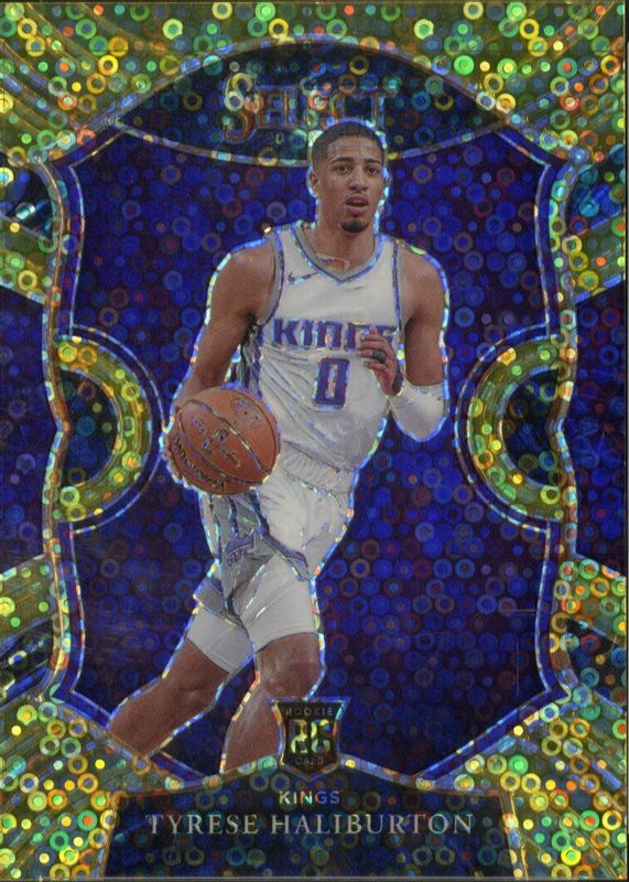 Tyrese Haliburton 2020 Select #72 Concourse Gold Disco /10 Rookie SGC 9