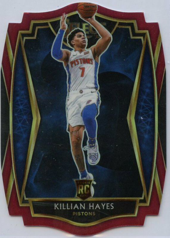 Killian Hayes 2020 Select #181 Premier Level Maroon Die-Cut /175 Rookie PSA 10