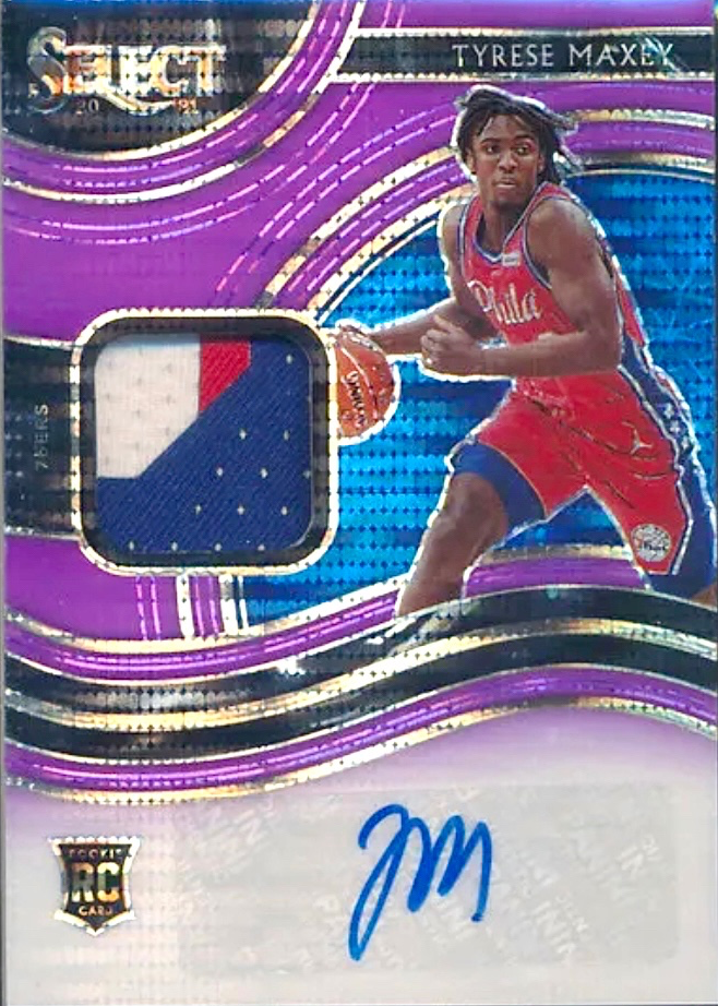 Tyrese Maxey 2020 Select #RJA-MAX Rookie Jersey Autographs