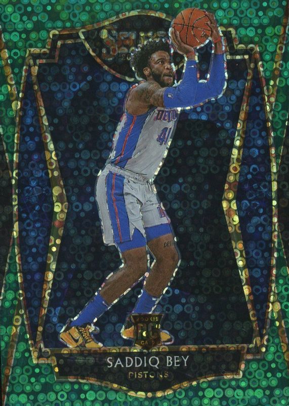 Saddiq Bey 2020 Select #175 Premier Level Green Disco /5 Rookie PSA 10