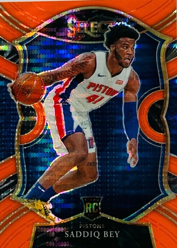 Saddiq Bey 2020 Select #79 Concourse Neon Orange Pulsar /15 Rookie SGC 9.5