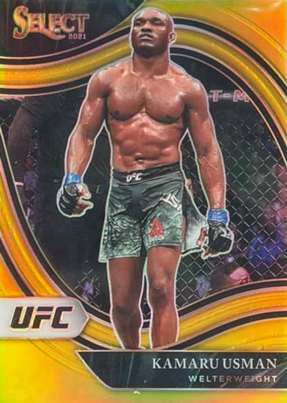 Kamaru Usman 2021 Select UFC #228 Octagonside Gold /10 SGC 9