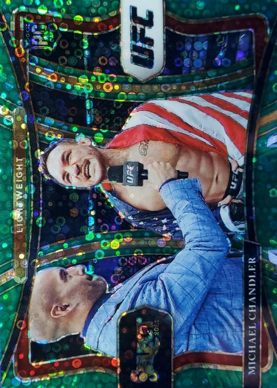 Michael Chandler 2021 Select UFC #183 Premier Level Green Disco /5 Rookie RAW