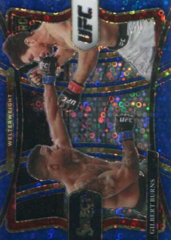 Gilbert Burns 2021 Select UFC #139 Premier Level Blue Disco /99 Rookie RAW