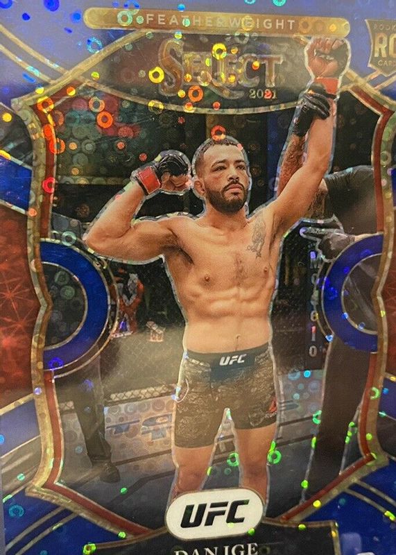 Dan Ige 2021 Select UFC #2 Concourse Blue Disco /99 Rookie RAW