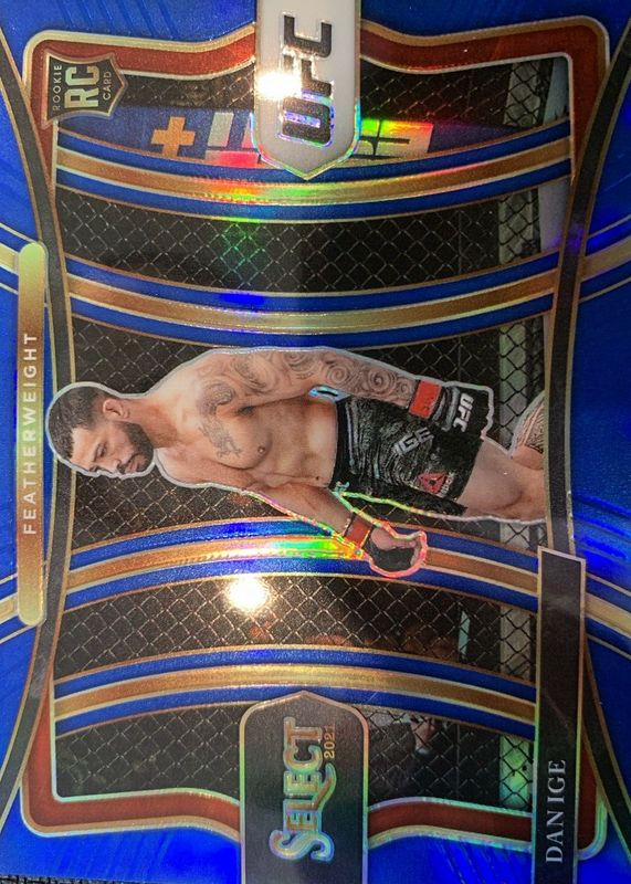 Dan Ige 2021 Select UFC #113 Premier Level Blue /49 Rookie RAW