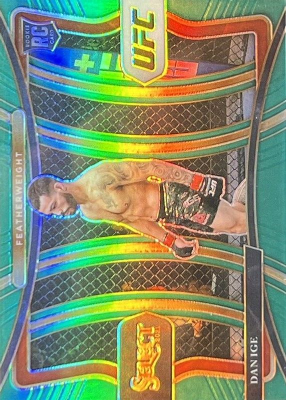 Dan Ige 2021 Select UFC #113 Premier Level Green /5 Rookie RAW