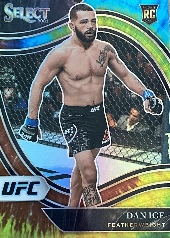 Dan Ige 2021 Select UFC #229 Octagonside Tie-Dye /25 Rookie PSA 10