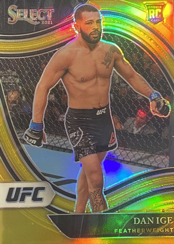 Dan Ige 2021 Select UFC #229 Octagonside Gold /10 Rookie PSA 10