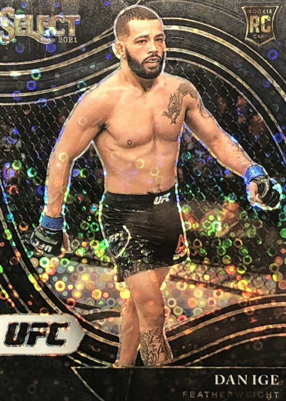 Dan Ige 2021 Select UFC #229 Octagonside Black Disco /1 Rookie RAW