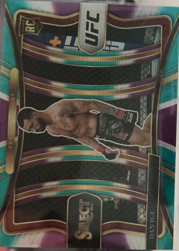 Dan Ige 2021 Select UFC #113 Premier Level Tri-Color Rookie RAW