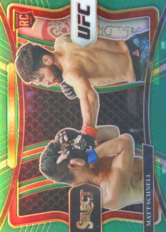 Matt Schnell 2021 Select UFC #148 Premier Level Green /5 Rookie RAW