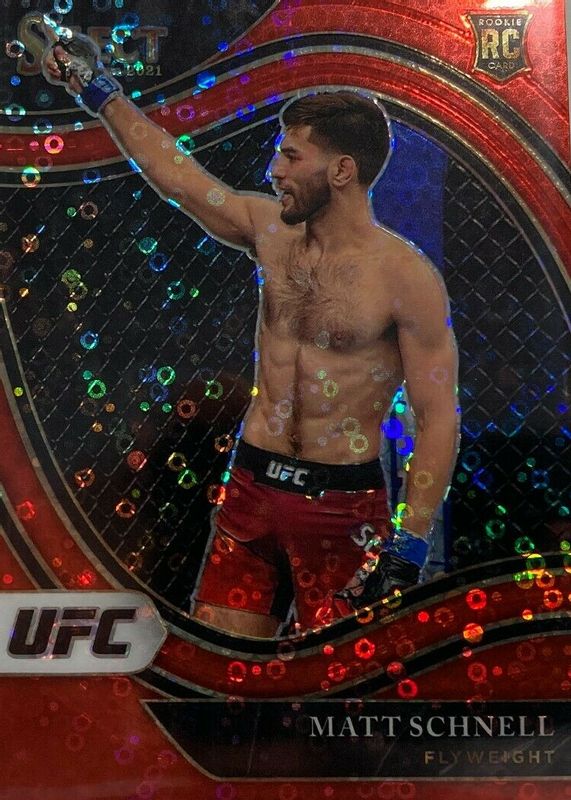 Matt Schnell 2021 Select UFC #275 Octagonside Red Disco /199 Rookie PSA 10