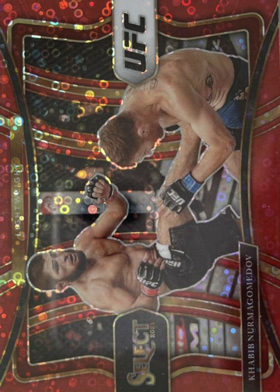 Khabib Nurmagomedov 2021 Select UFC #161 Premier Level Red Disco /199 PSA 10