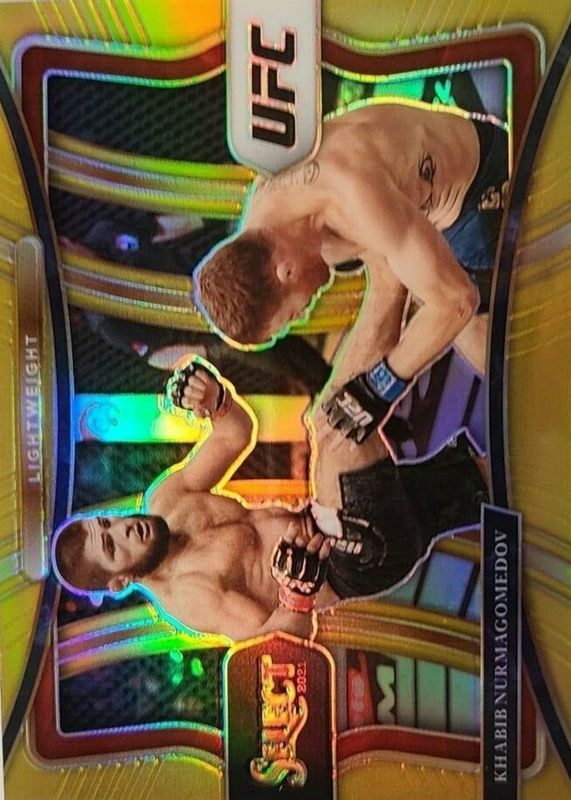 Khabib Nurmagomedov 2021 Select UFC #161 Premier Level Gold /10 PSA 9