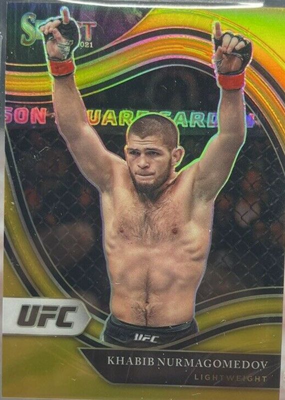 Khabib Nurmagomedov 2021 Select UFC #208 Octagonside Gold /10 PSA 10