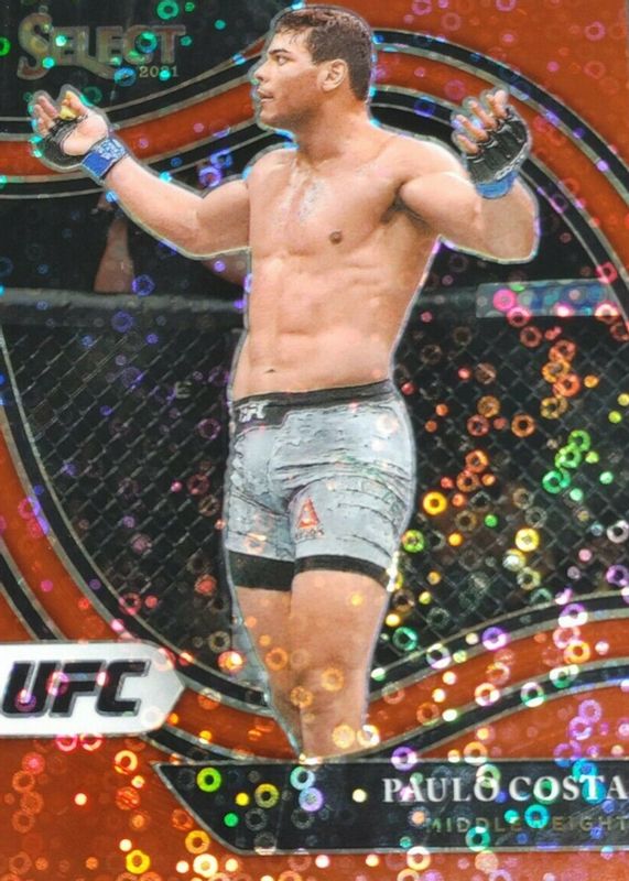 Paulo Costa 2021 Select UFC #232 Octagonside Red Disco /199 RAW