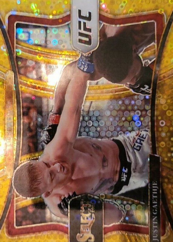 Justin Gaethje 2021 Select UFC #150 Premier Level Gold /10 RAW