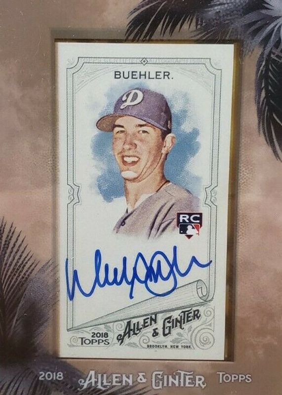 Walker Buehler 2018 Topps Allen & Ginter #MA-WB Framed Mini Auto Rookie RAW