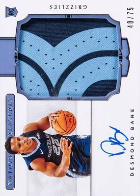 2020 National Treasures #147 Rookie Patch Auto Horizontal /75