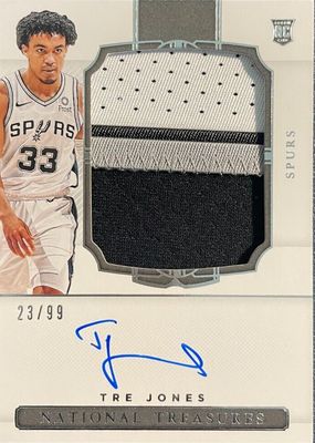 2020 Tre Jones Flawless RC Spurs Auto
