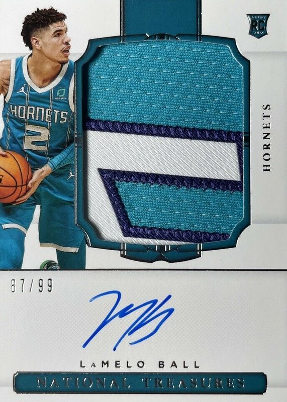 LaMelo Ball 2020 National Treasures #130 Rookie Patch Auto /99 Rookie BGS 9.5