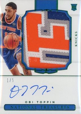 2020 National Treasures #137 Rookie Patch Auto - Emerald /5