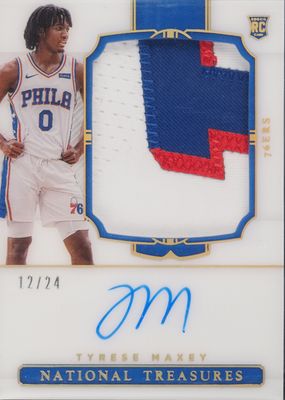 2020 National Treasures #114 Rookie Patch Auto - Gold FOTL /24