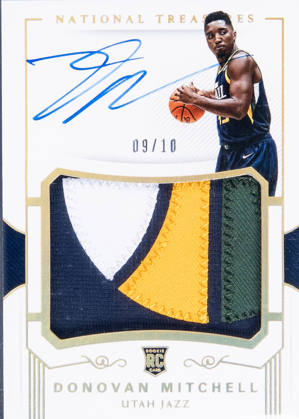 Donovan Mitchell 2017 National Treasures #113 Rookie Patch Auto