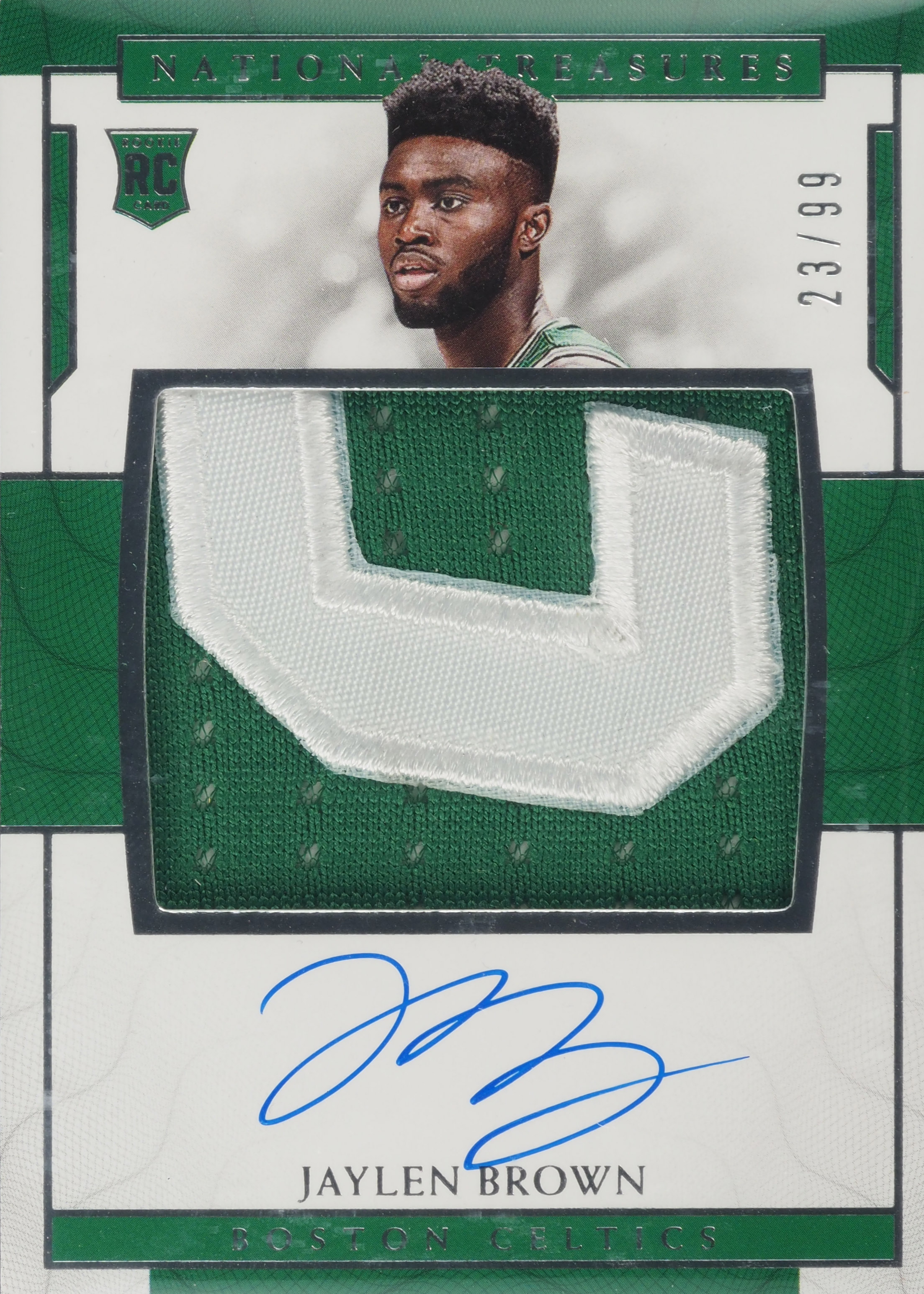 Jaylen Brown 2016 National Treasures #104 Rookie Patch Auto