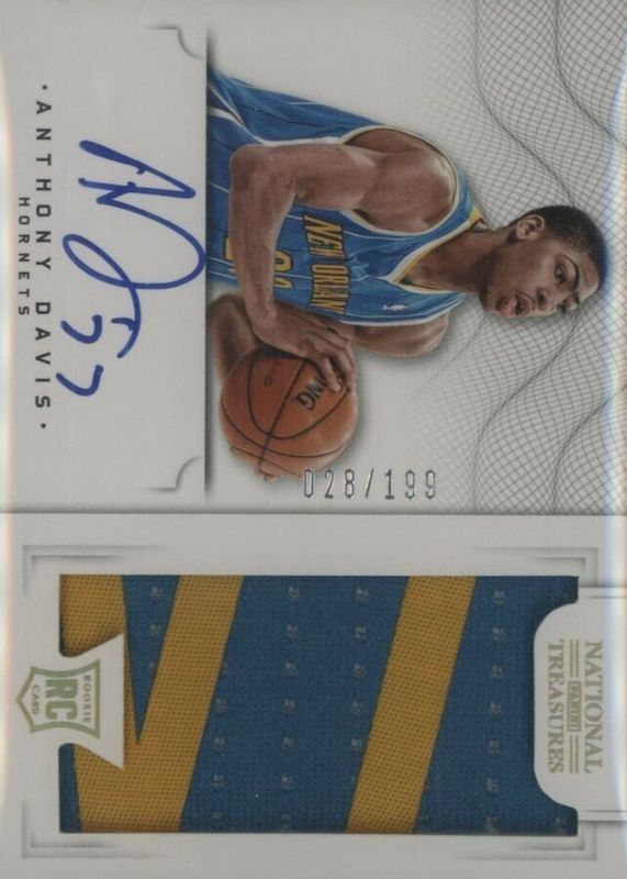 Anthony Davis 2012 National Treasures #151 Rookie Patch Auto /199 Rookie BGS 9