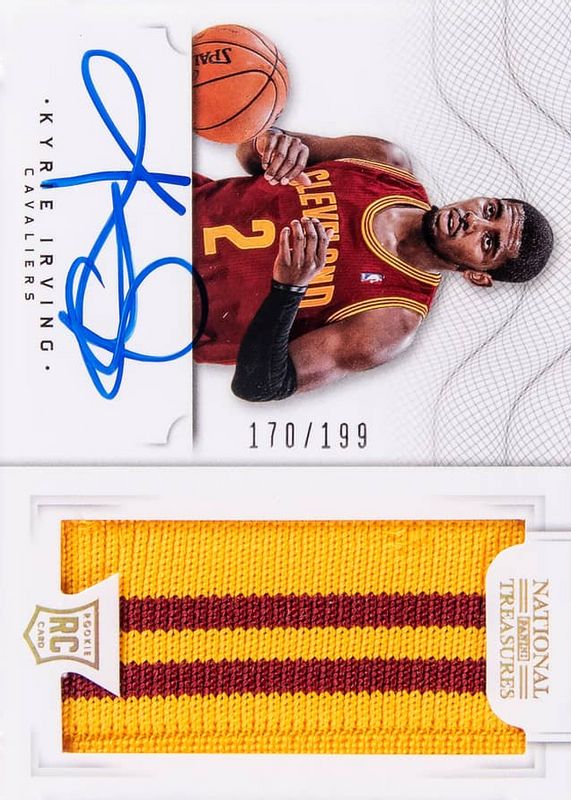 Kyrie Irving 2012 National Treasures #101 Rookie Patch Auto /199 Rookie PSA 10