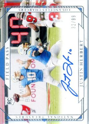 2020 National Treasures #FP-JH Rookie Signatures Field Pass /99