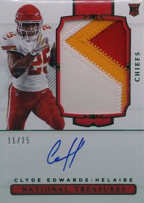 2020 National Treasures #168 Rookie Patch Auto - Green Jersey Number (/25)