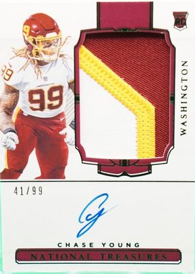 2020 National Treasures #171 Rookie Patch Auto - Green Jersey Number (/99)