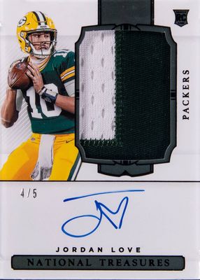 2020 National Treasures #159 Rookie Patch Auto - Black /5