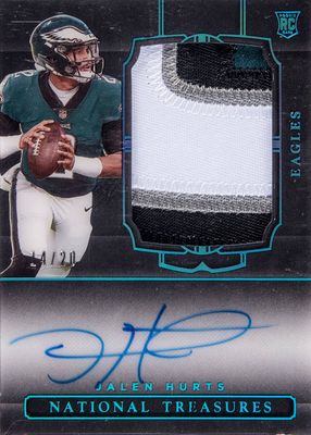 2020 National Treasures #161 Rookie Patch Auto - Midnight /20