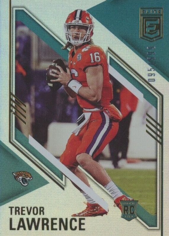 Trevor Lawrence 2021 Elite #101 Base Rookie /599 Rookie PSA 9