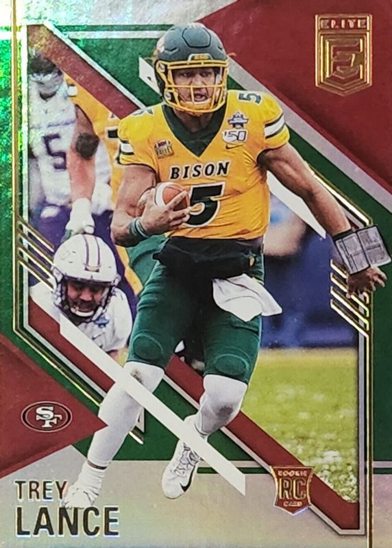 Trey Lance 2021 Elite #105 Green Rookie RAW