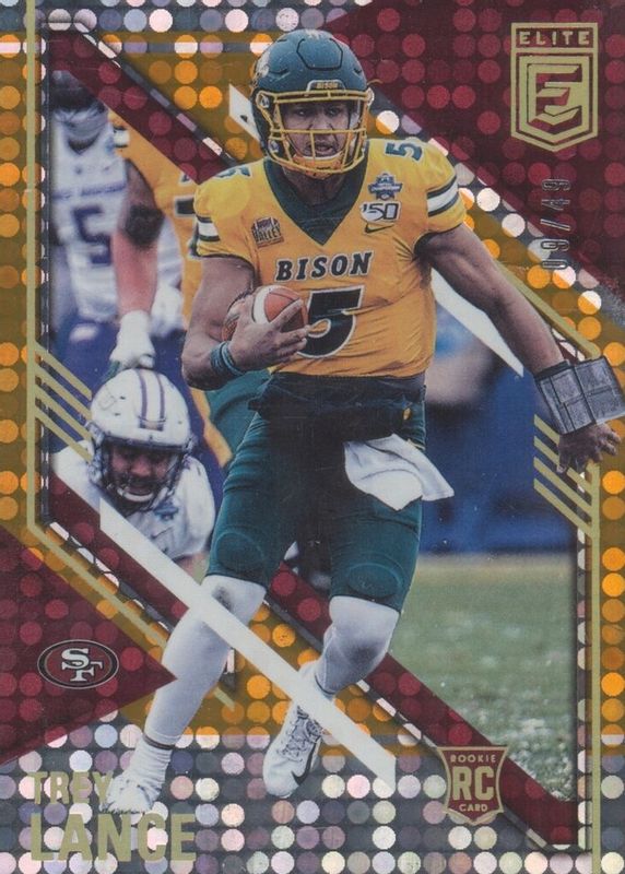Trey Lance 2021 Elite #105 Orange /49 Rookie RAW