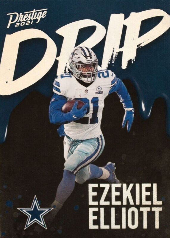 Ezekiel Elliott 2021 Prestige #ND-EE NFL Drip /(SSP) SGC 9