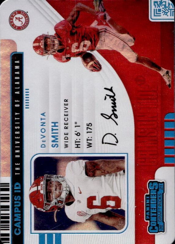 DeVonta Smith 2021 Contenders Draft Picks #5 Campus ID /(SSP) Rookie SGC 9.5