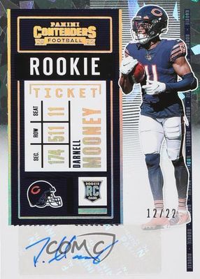 2020 Contenders #204 Rookie Ticket Auto Variation - Cracked Ice Ticket /22