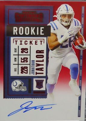 2020 Contenders #116 Rookie Ticket Auto Variation - Red Zone Ticket
